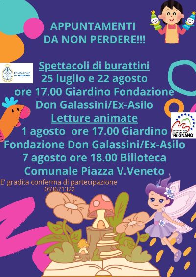 Burattini e letture animate 2024