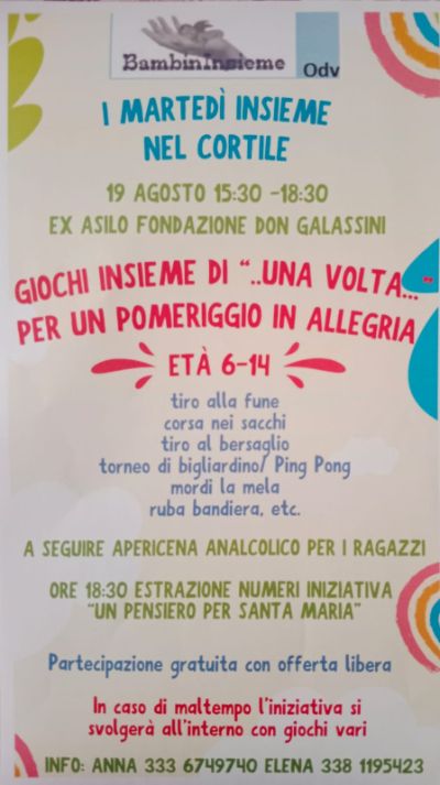 19 agosto bambini insieme