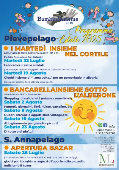 Bambininsieme 2-9-16-23 agosto e 19 agosto